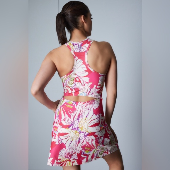 NWT Natori Josie Solstice Floral Poppy Tennis Dress Women's size L - Picture 2 of 9